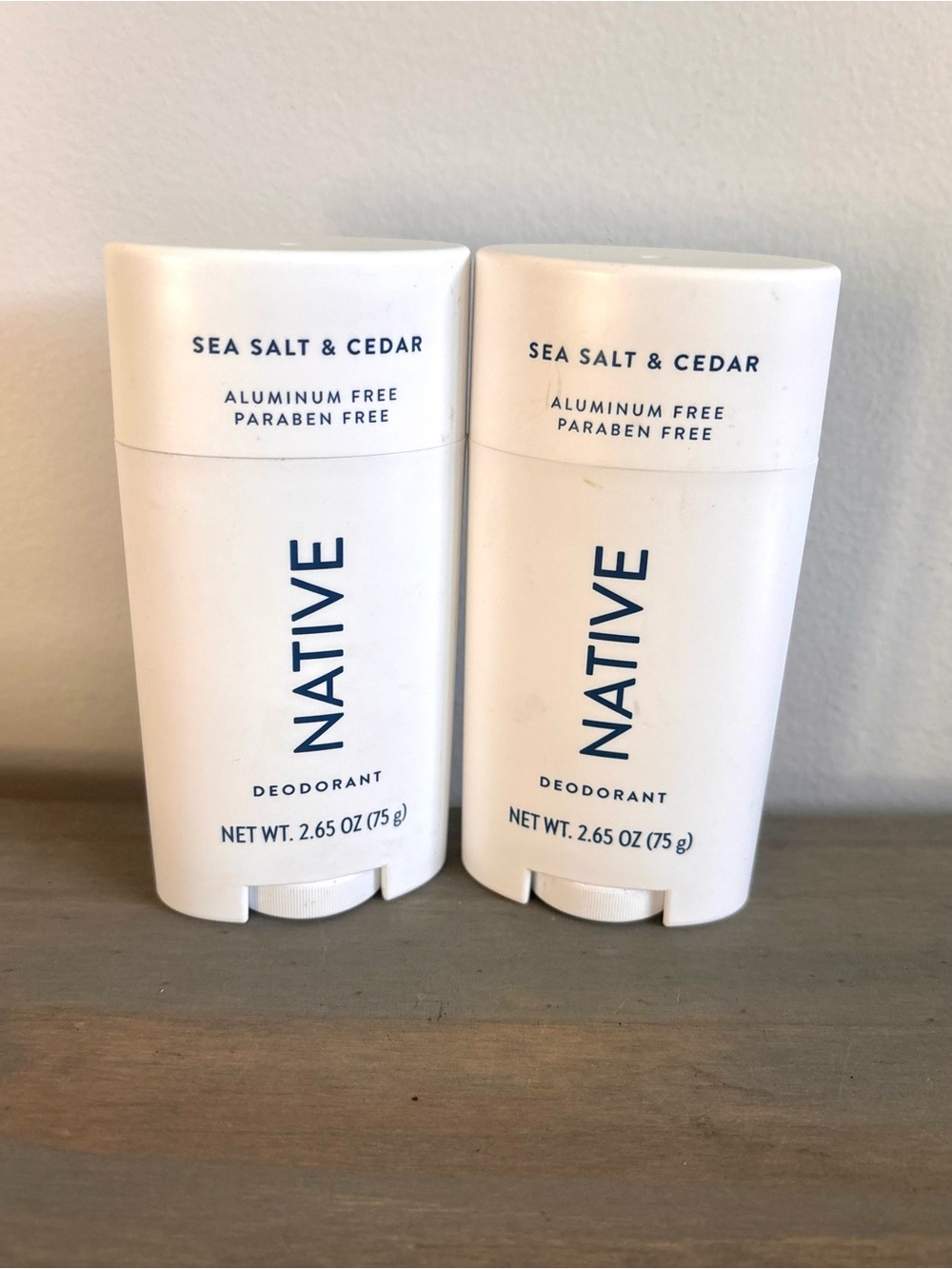 Native Deodorant- Sea Salt & Cedar- Aluminum & Paraben Free- 2 Sticks